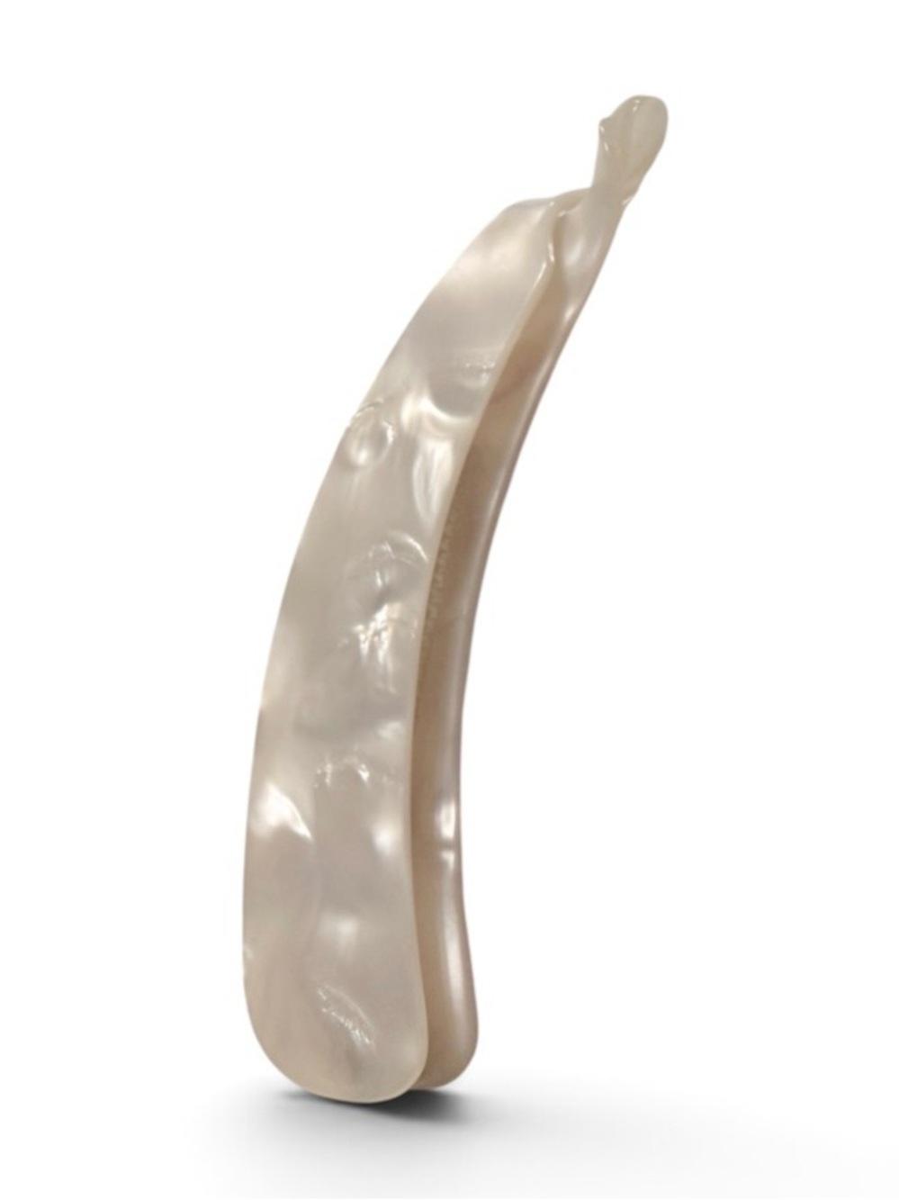 Vintage Charles Whaba French Banana Clip in Faux Mother of Pearl, 5” Long, New